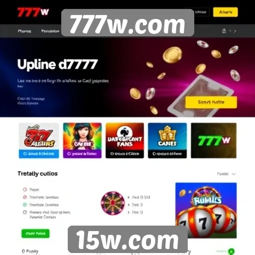 Avaliação da interface do usuário do site 777w.com